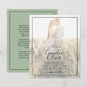 Papier PHOTO Mariage BUDGET OVERLAY Sage Monochrome