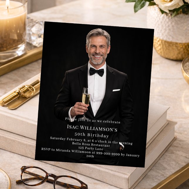 Papier Photo milestone birthday invitation (Créateur téléchargé)