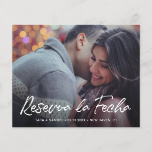 Papier Photo Moderne Budget Espagnol Enregistrer la date