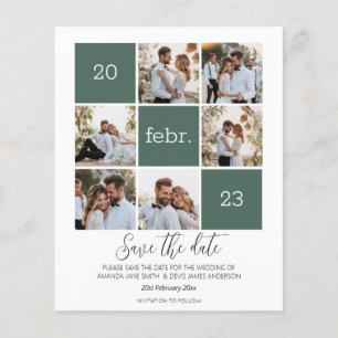 Papier Photo moderne Enregistrer la date Mariage budgétai