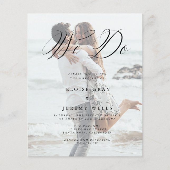 Papier Photo moderne Nous faisons Faire-part de mariage (Devant)