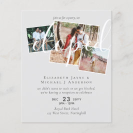 Papier PHOTO Nous Avons Elopé Faire-part Réception Party