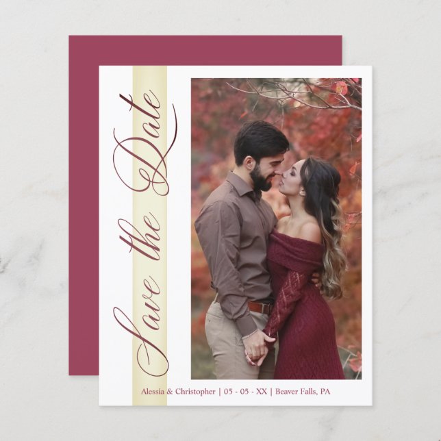 Papier Photo romantique Mariage pas cher (Devant / Derrière)