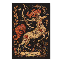 Papier photo satin Sagittarius Zodiac céleste