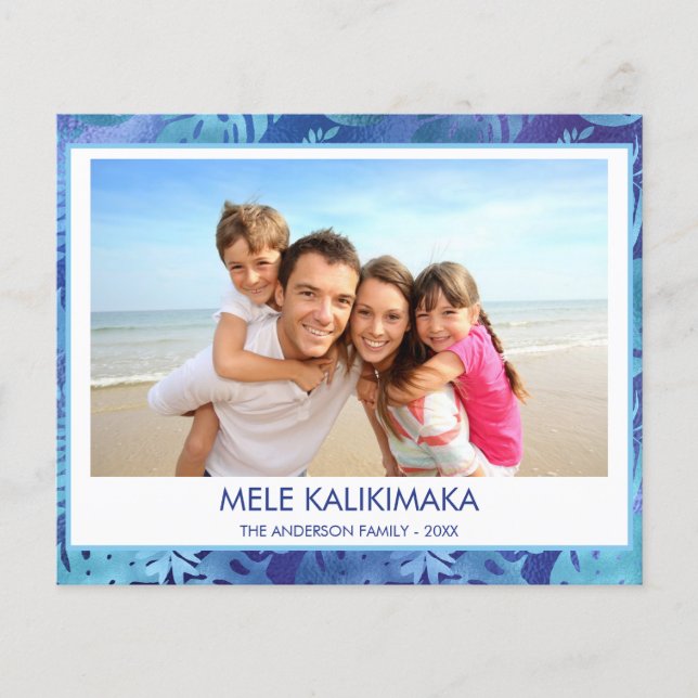 PAPIER PHOTO TROPICALE DU BUDGET MELE KALIKIMAKA HAWAIIAN (Devant)