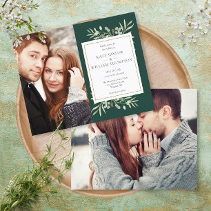 Papier Photos de mariage Budget Emerald Greenery
