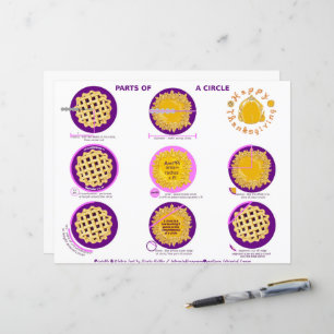 Papier Pi de Thanksgiving Parties de Tarte en Pièces Tiss