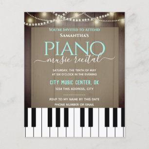 Papier Piano Music Considérant Invitation officielle Brow