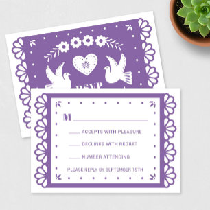 Papier Picado Style carte RSVP