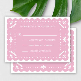 Papier Picado Style Carte RSVP mexicaine