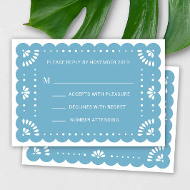 Papier Picado Style Carte RSVP mexicaine