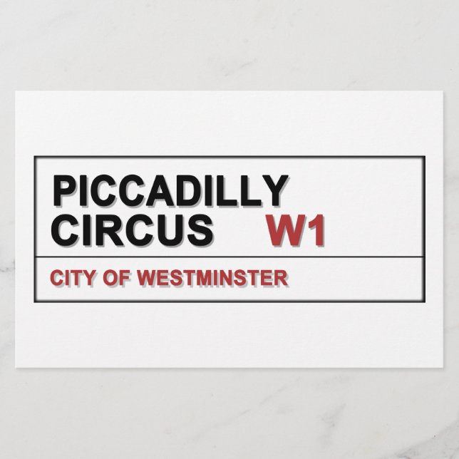 Papier Piccadilly Circus Londres (Devant)