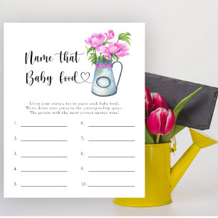 Papier Pichet de fleurs - Nom de ce jeu de nourriture pou