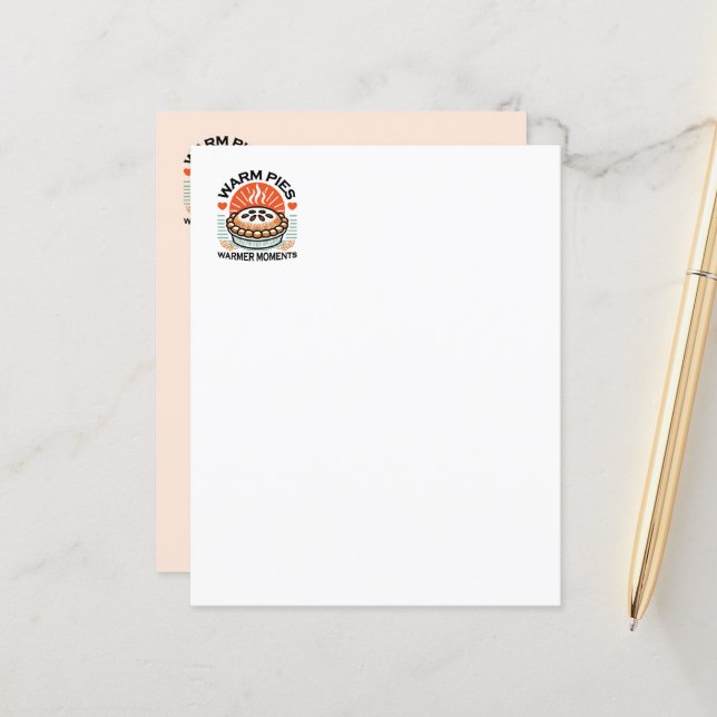 Papier Pies chaudes Moments plus chauds - Conception d'au (Devant/Arrière en situation)