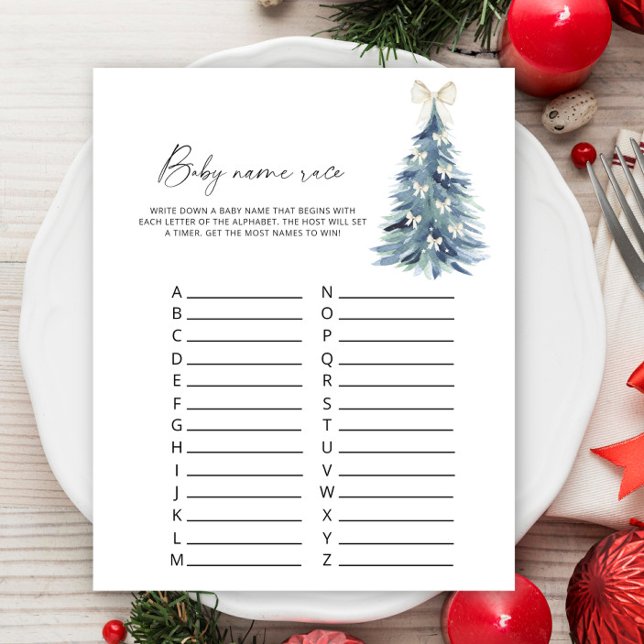 Papier Pin d'hiver Baby nom course jeu (Créateur téléchargé)