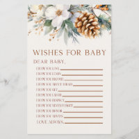 Pine Tree Floral Désire Pour Baby shower Jeu