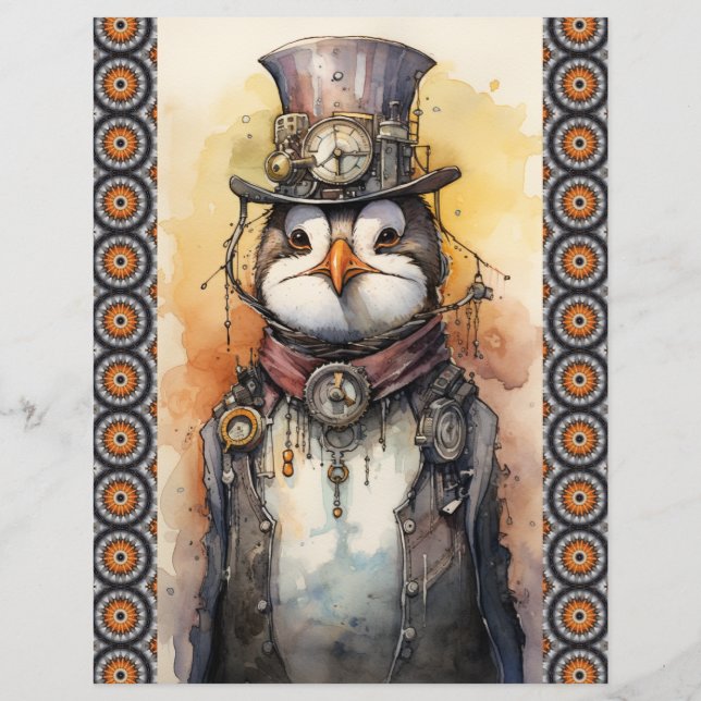 Papier Pingouin 1b Steampunk (Dos)