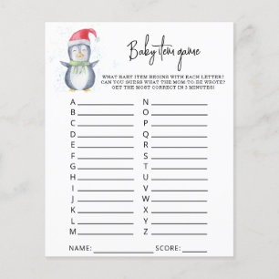 Papier Pingouin - Jeu d'article pour bébé. Jeu baby showe