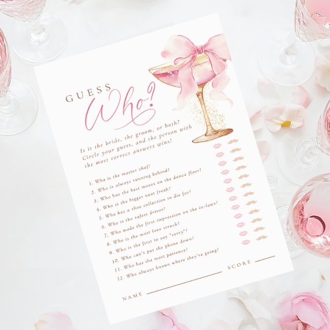 Papier Pink Bow Devine Qui Joue (Créateur téléchargé)