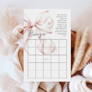 Papier Pink Bow Girl Baby shower cadeau Bingo Activité Je