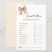 Pink Bow Girl Baby shower Prix Guess