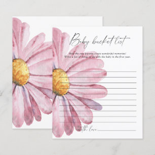 Papier Pink Daisy - Baby bucket liste jeu