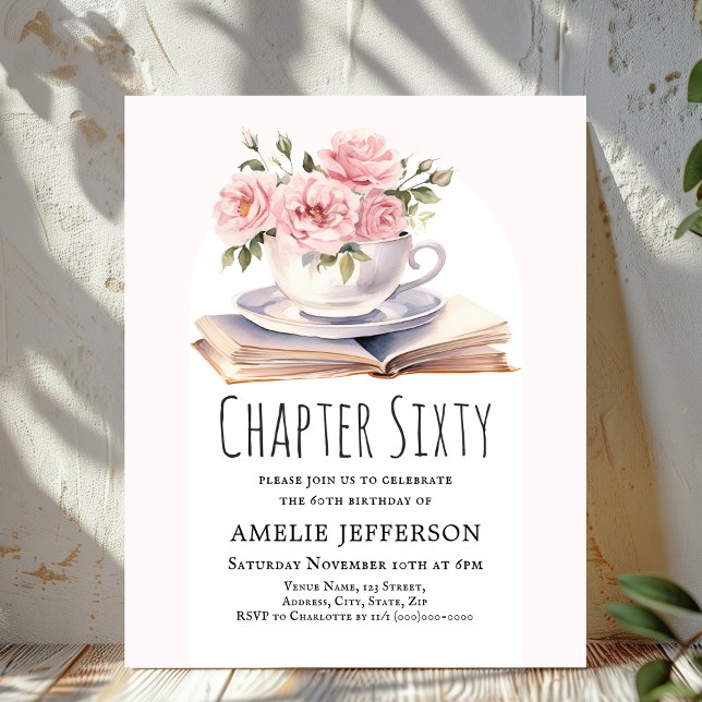 Papier Pink Floral 60e thème du livre Anniversaire Invita (Créateur téléchargé)