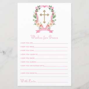 Papier Pink Floral Baptism