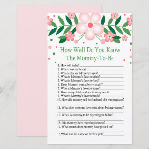 Papier Pink Floral Comme vous connaissez bien le jeu baby