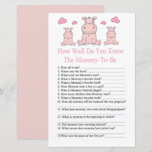 Papier Pink Hippo Comme vous connaissez bien le jeu de ba