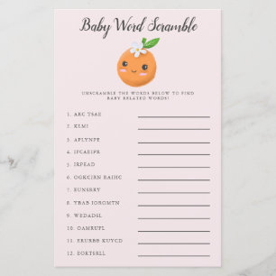 Papier Pink Little Cutie Baby Word Scramble Jeu