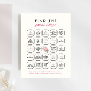 Papier Pink Love Shack Fiance Trouvez le jeu de bingo des