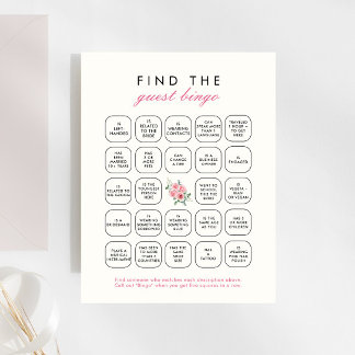 Papier Pink Love Shack Fiance Trouvez le jeu de bingo des