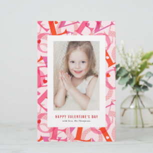 Papier Pink LOVE Typographie Photo Heureuse Sainte-Valent