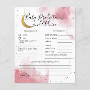 Papier Pink Over the Moon Baby Prédictions et conseils
