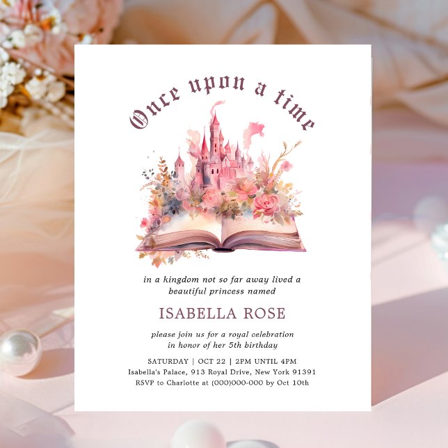 Papier Pink Princess Invitation d'anniversaire (Créateur téléchargé)