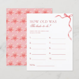 Papier Pink Ribbon Bow Quel Âge Était Le Jeu De Mariée
