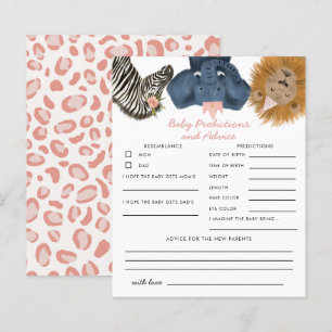 Papier Pink Safari Animaux Baby Predictions & Conseils Ca