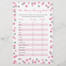 Pink Silver Qui Connaît Maman Meilleur Baby shower