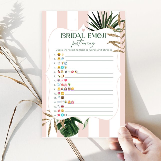 Papier Pink stripes chic douche nuptiale émoticône pictio (Créateur téléchargé)