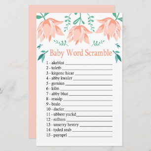 Papier Pink Tulip Bébé mot brouiller jeu