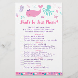 Papier Pink Under The Sea Ce qui est dans votre jeu de té