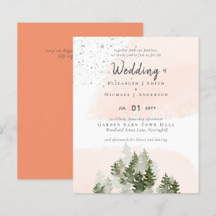 Papier Pins Peach Mountain Mariage