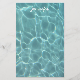 Papier Piscine Verte Aqua personnalisée Photo