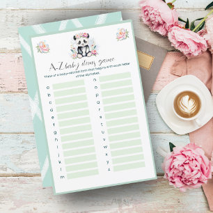 Papier Pivoines de bébé panda Jungle Bébé A-Z Articles po