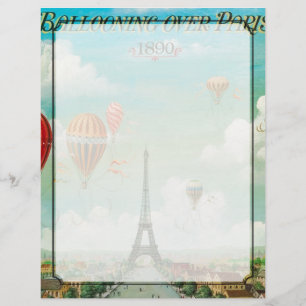 Papier PixDezines ballons vintages/eiffel/paris