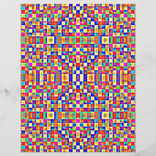 Papier Pixels colorés (Devant)
