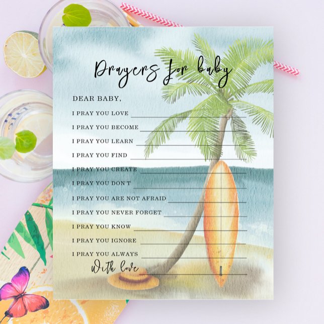 Papier Plage aquarelle - Jeux de fête | prières pour bébé (Créateur téléchargé)