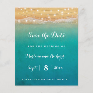 Papier Plage String illuminations Mariage Enregistrer les