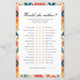 Papier Plairait-elle à la Fête des mariées Florale mexica